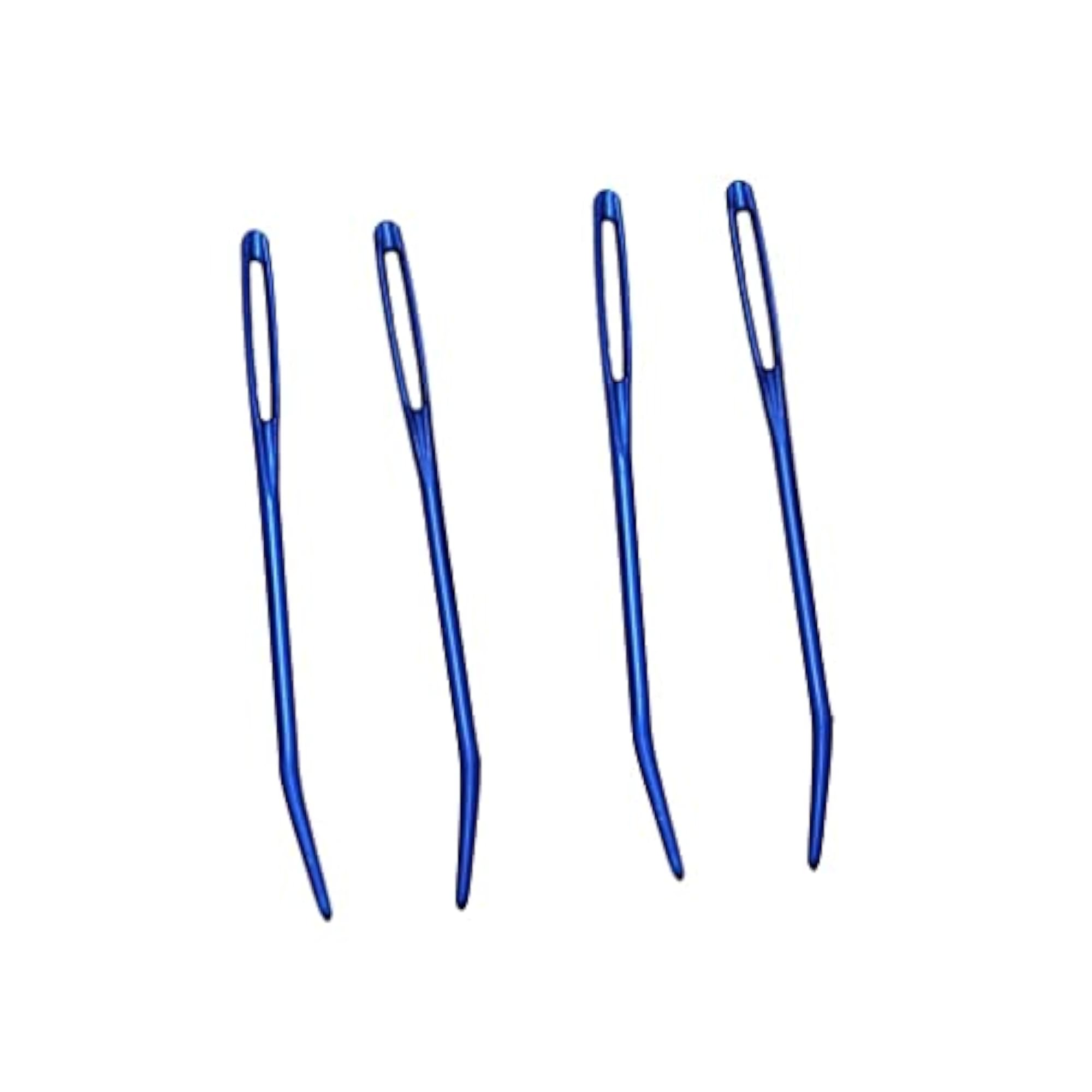 4pcs Aluminium Large-Eye Bent Tip Tapestry Darning Needles